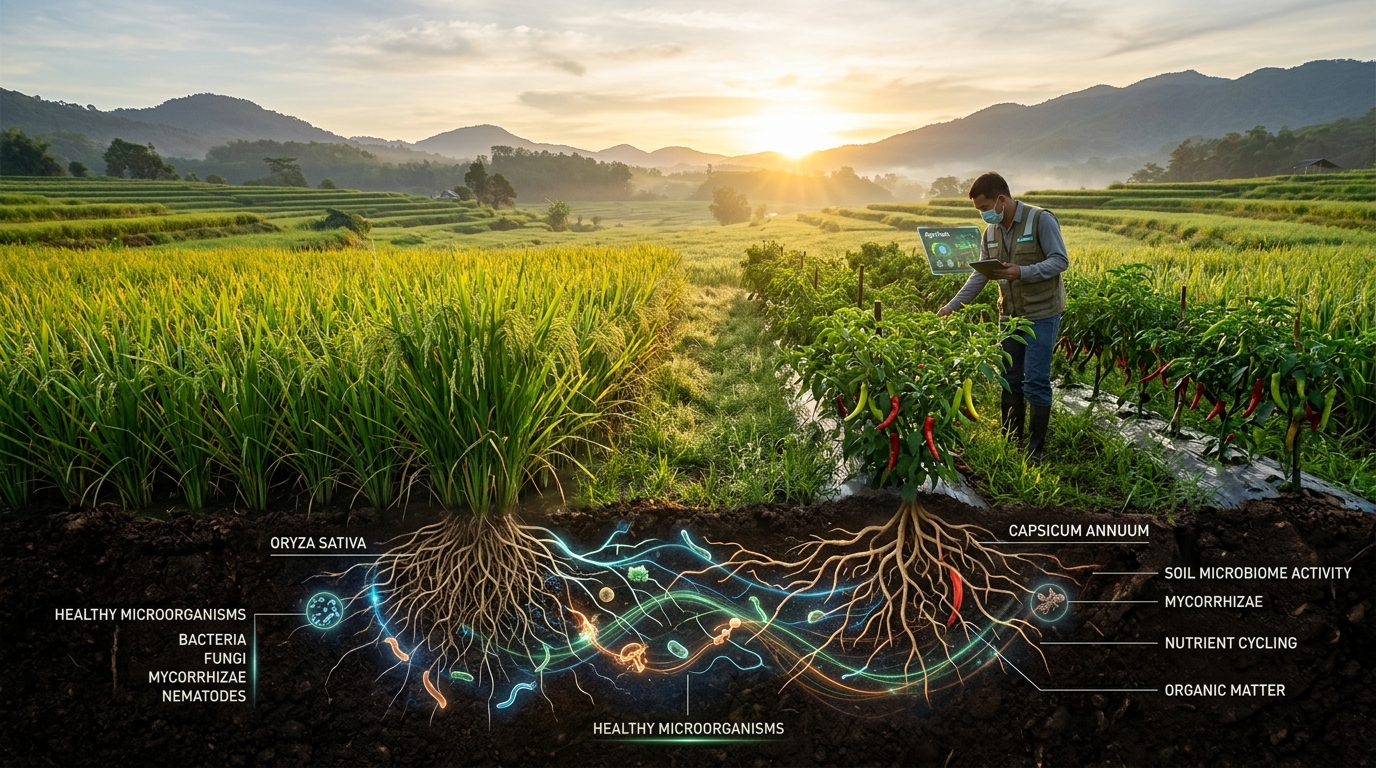 Sawah dan mikrobioma tanah